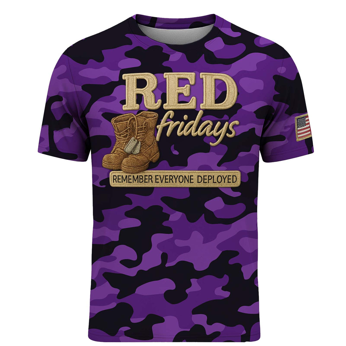 Red Friday All-Over Print Camouflage Apparel Set