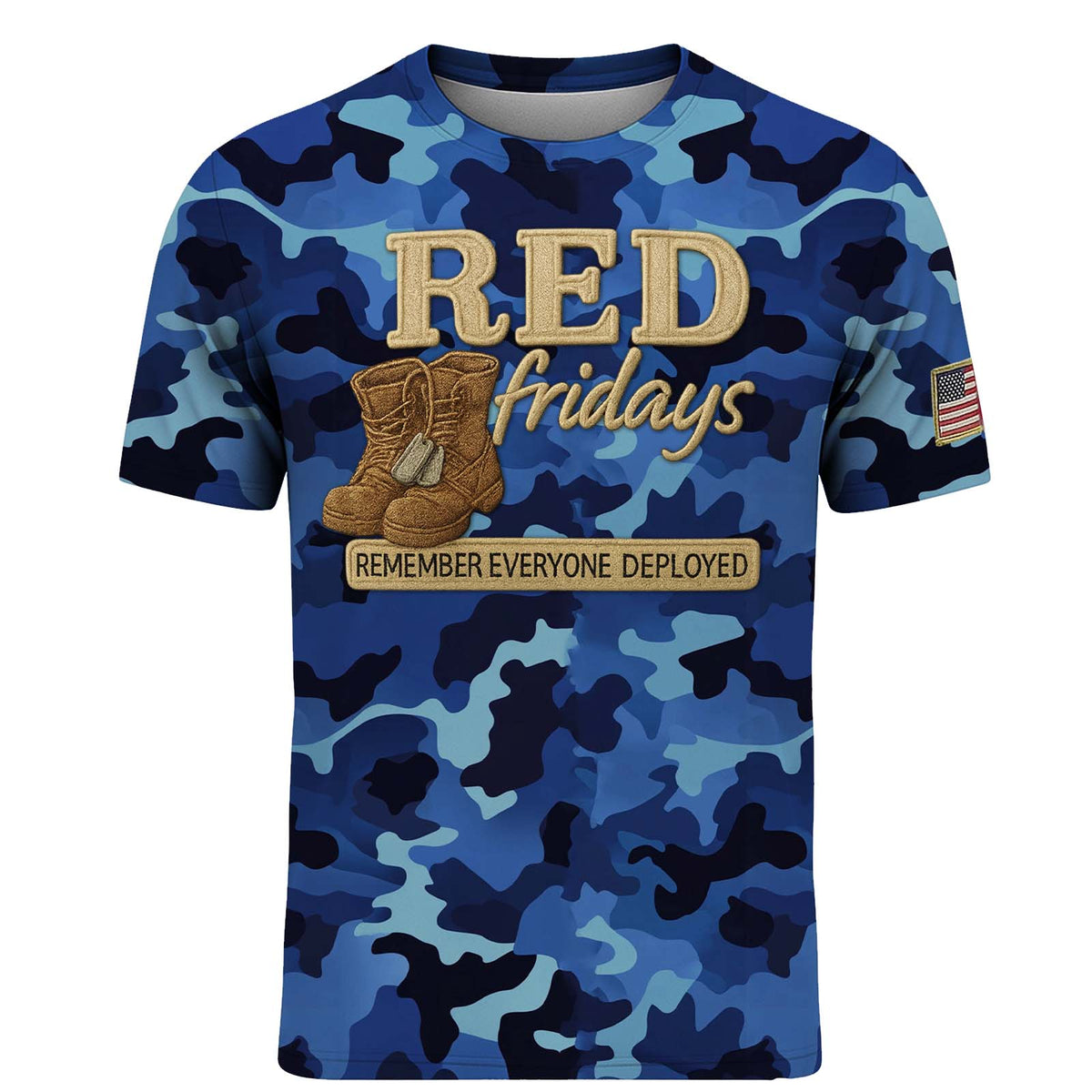 Red Friday All-Over Print Camouflage Apparel Set