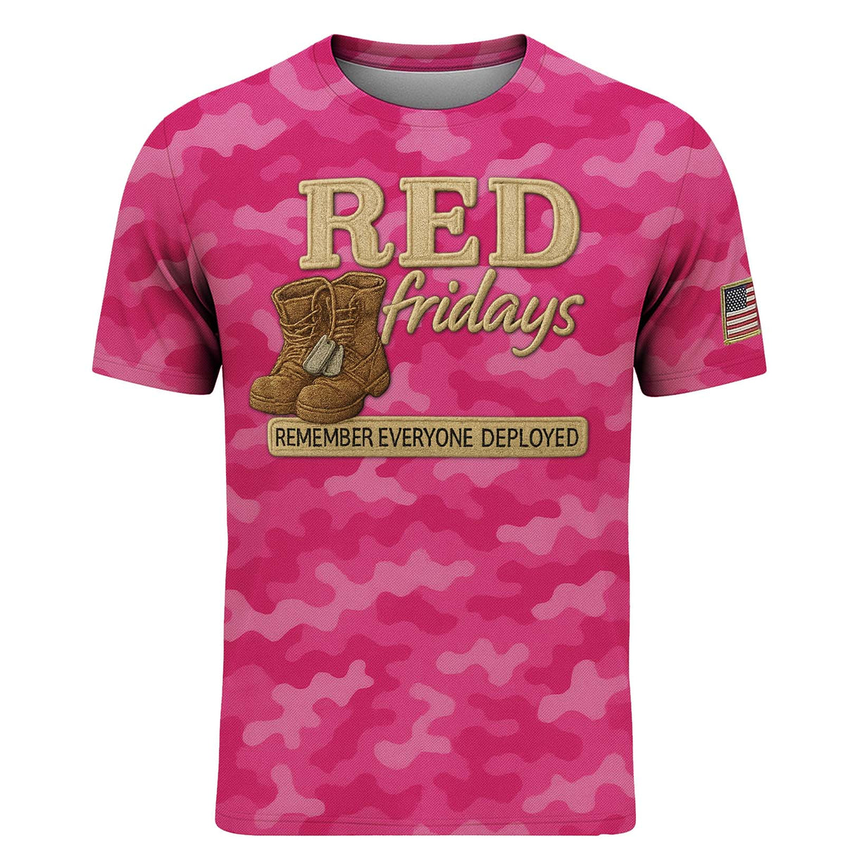 Red Friday All-Over Print Camouflage Apparel Set