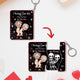 Personalized Couple Hidden Slider Keychain – Romantic Surprise Gift