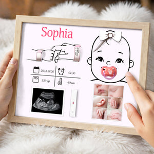 Personalized Wooden Baby Memory Sign – Baby’s First Moments Keepsake