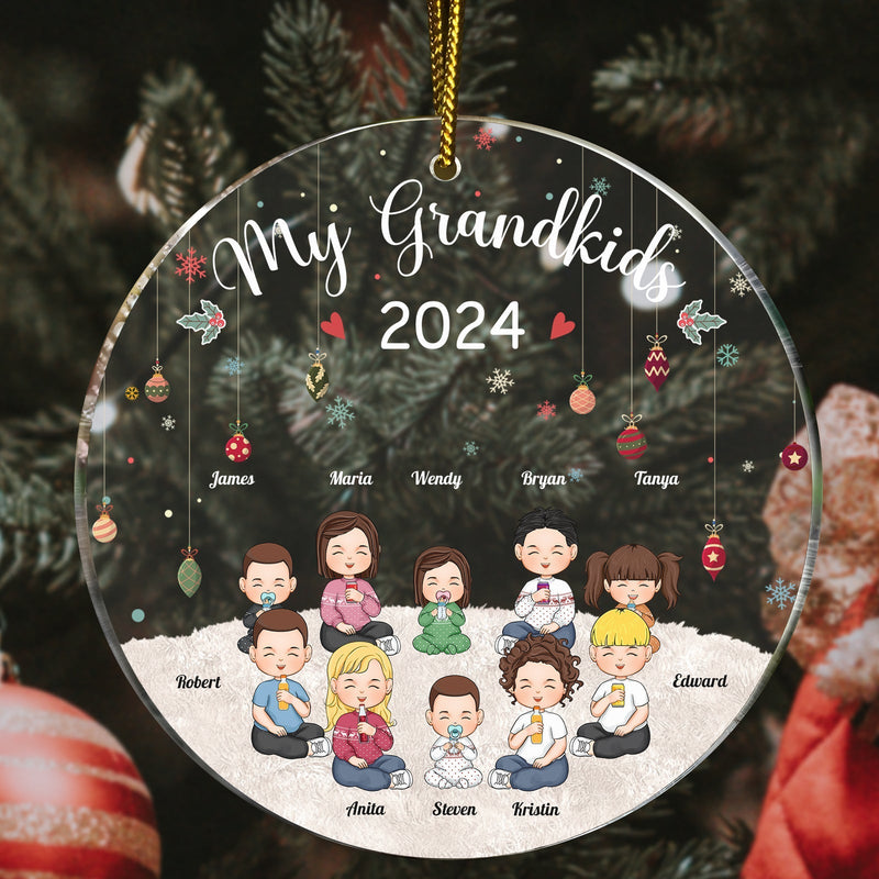 Family - My Grandkids - Personalized Acrylic Ornament