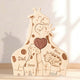Personalized Family Wooden Puzzle – Giraffe Family