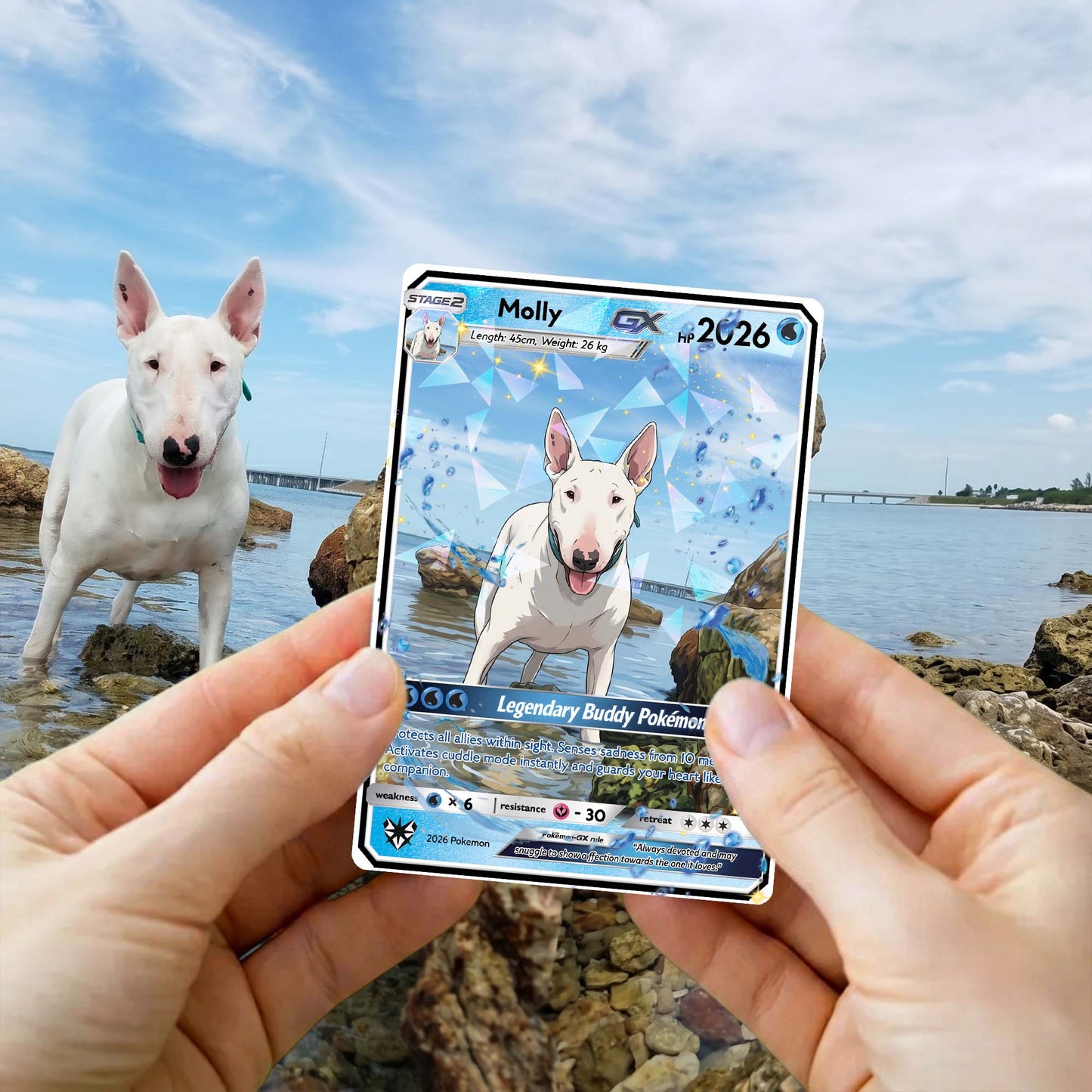 Custom Your Pet as a Pokemon Card, Pet as Pokemon Card, Personalized Anime Dog Portrait, Pet Lover Gift, Pet memorial, Dog Gift, Cat Gift