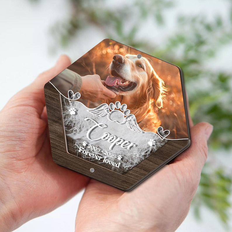 Souvenir personnalisé en 6 couches avec poils d'animal - Amoureux des animaux