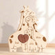 Personalized Family Wooden Puzzle – Giraffe Family