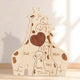 Personalized Family Wooden Puzzle – Giraffe Family