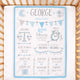Personalized Birth Stats Fleece Blanket – Custom Baby Name & Newborn Details Gift