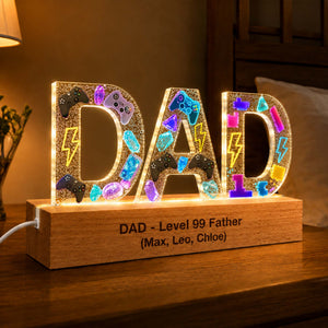 Personalized Dad LED Lamp – Custom Gift for Dad, Father's Day Celebration & Home Decor