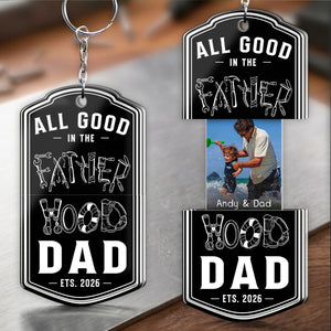 Father's Day Gift, Hidden Message for Dad, Father, Grandpa, Papa - Personalized Acrylic Keychain
