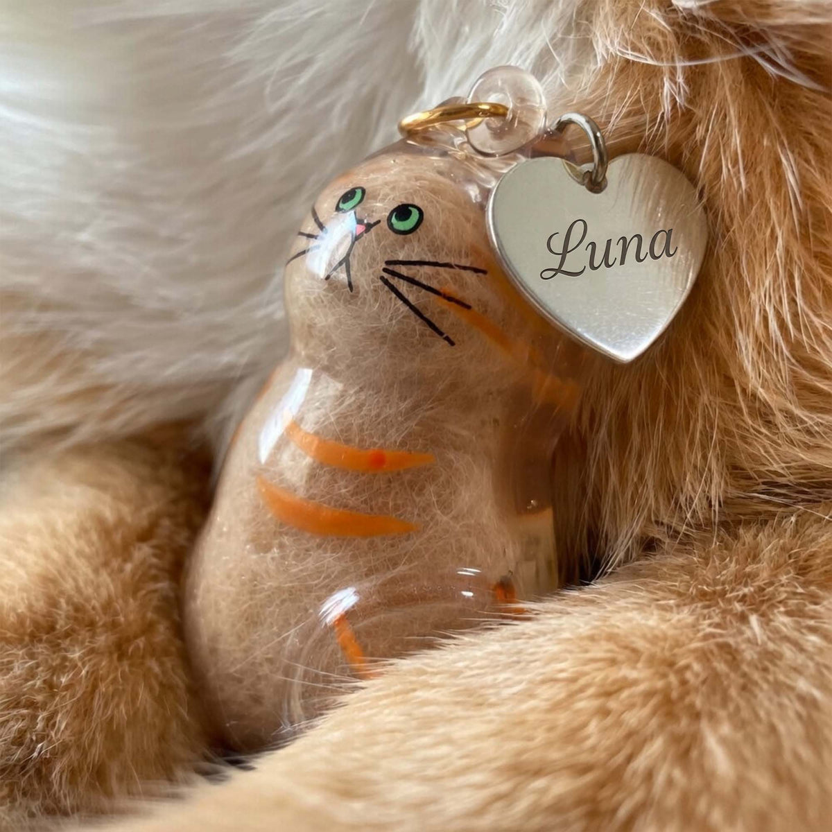 A Piece of Your Pet Forever – Personalized Pet Fur Keepsake Holder with Name Tag
