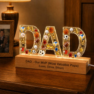 Personalized Dad LED Lamp – Custom Gift for Dad, Father's Day Celebration & Home Decor