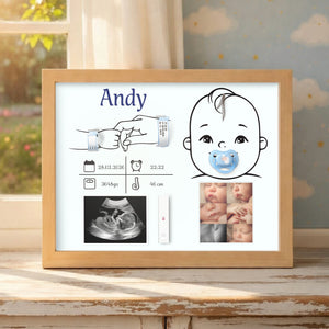 Personalized Wooden Baby Memory Sign – Baby’s First Moments Keepsake