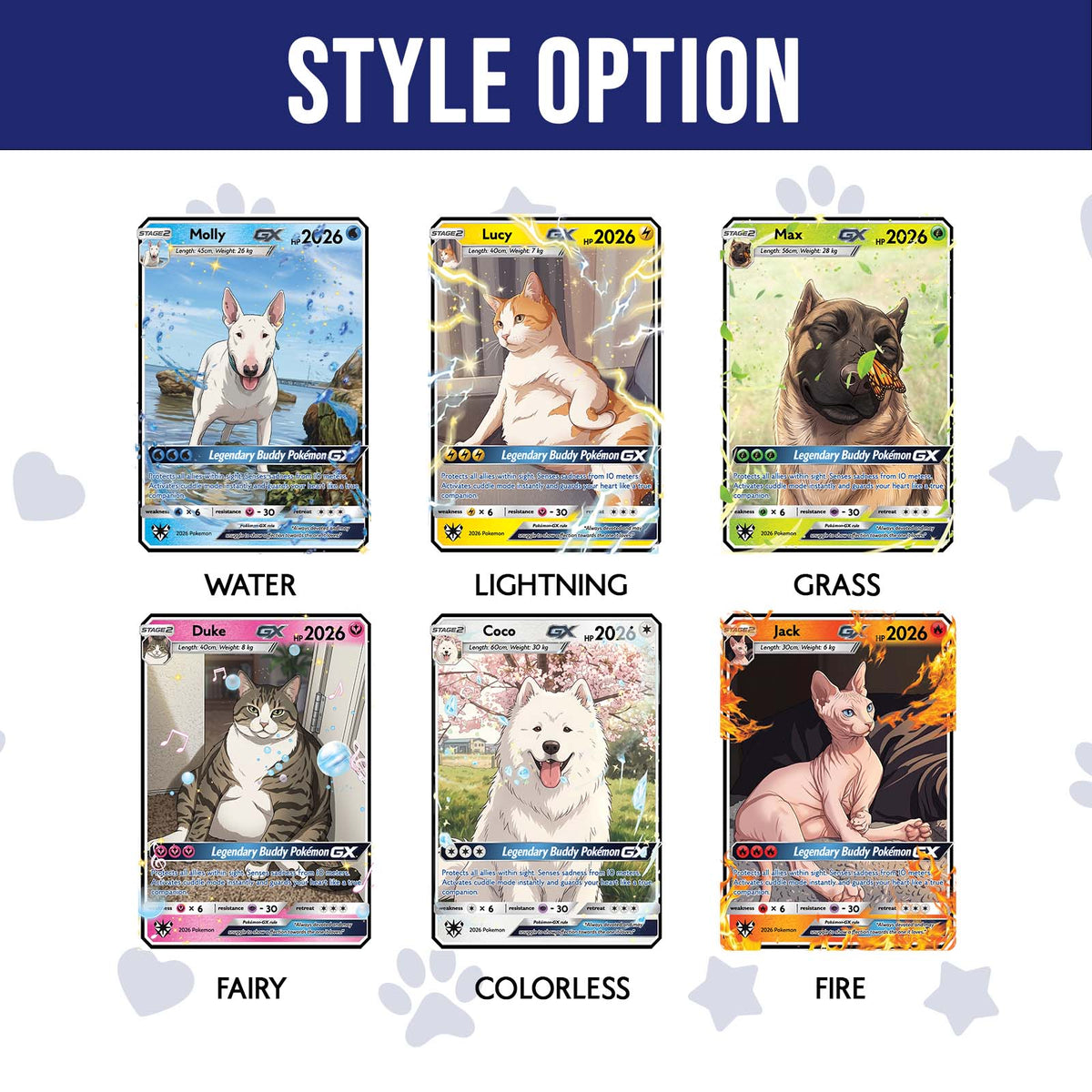 Custom Your Pet as a Pokemon Card, Pet as Pokemon Card, Personalized Anime Dog Portrait, Pet Lover Gift, Pet memorial, Dog Gift, Cat Gift