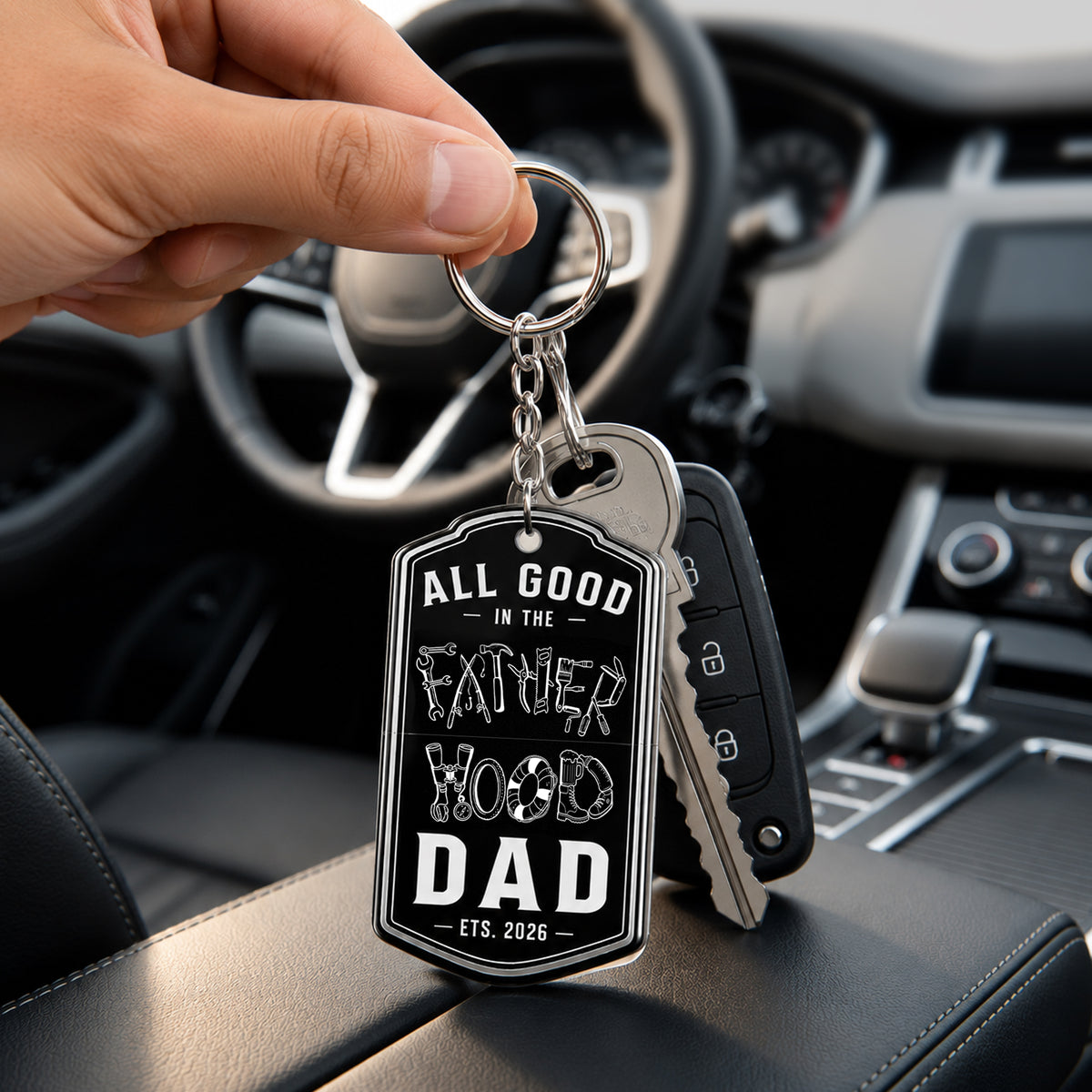 Father's Day Gift, Hidden Message for Dad, Father, Grandpa, Papa - Personalized Acrylic Keychain