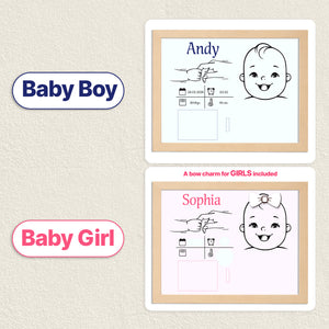 Personalized Wooden Baby Memory Sign – Baby’s First Moments Keepsake