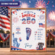 DIY Baby Footprint Art – America 250 Anniversary Edition, Personalized Birth Details Keepsake, Nursery Decor Gift for Mom & Dad