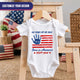 My First 4th of July Personalized Baby Onesie - Custom Name Patriotic Independence Day Bodysuit