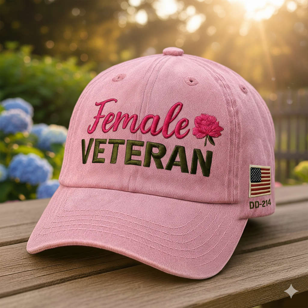 Veteran Lady - Proud Female Veteran Embroidery Hat