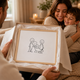 Personalized Baby & Pet Hair Keepsake Frame – Custom Family Portrait with Real Hair, Unique Nursery Gift for Family, Kids