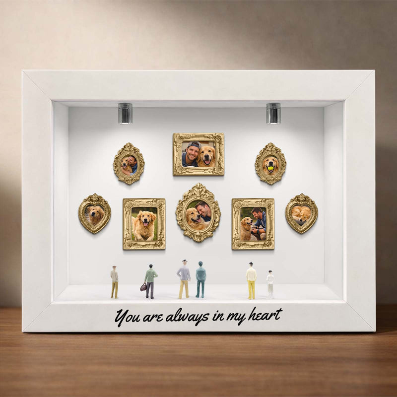 Pet Memorial Gift – Personalized Mini Museum Box Photo Frame for Pet Lovers