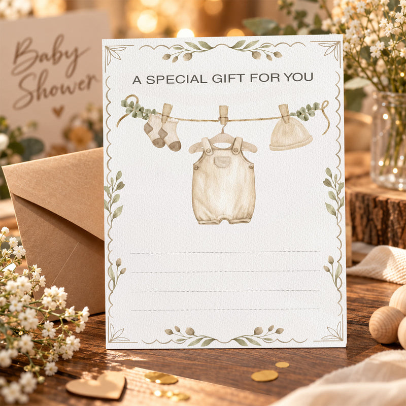Baby Shower Greeting Card, Custom New Baby Gift Card