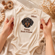 Personalized Pet Portrait Baby Bodysuit – Custom Baby Name & Pet Photo, Personalized Newborn Outfit, Baby Shower Gift for Pet Lovers