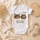 Personalized Pet Portrait Baby Bodysuit – Custom Baby Name & Pet Photo, Personalized Newborn Outfit, Baby Shower Gift for Pet Lovers