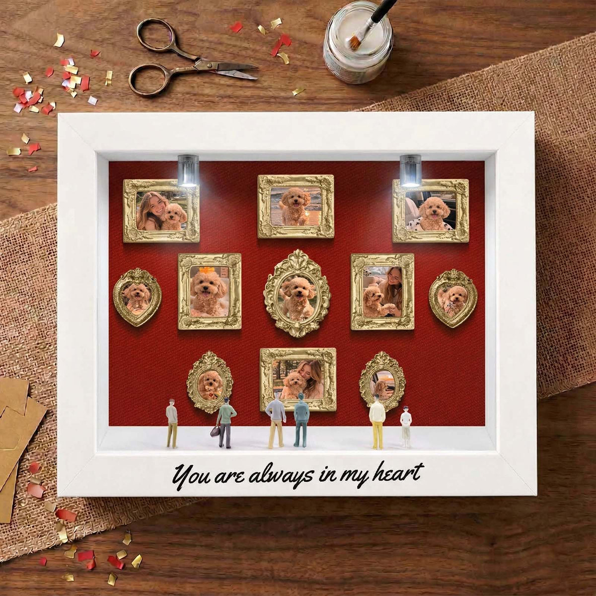 Pet Memorial Gift – Personalized Mini Museum Box Photo Frame for Pet Lovers