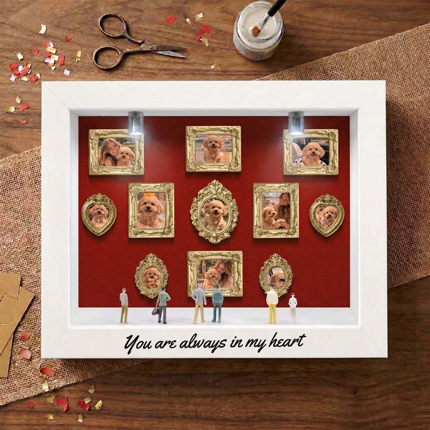 Pet Memorial Gift – Personalized Mini Museum Box Photo Frame for Pet Lovers