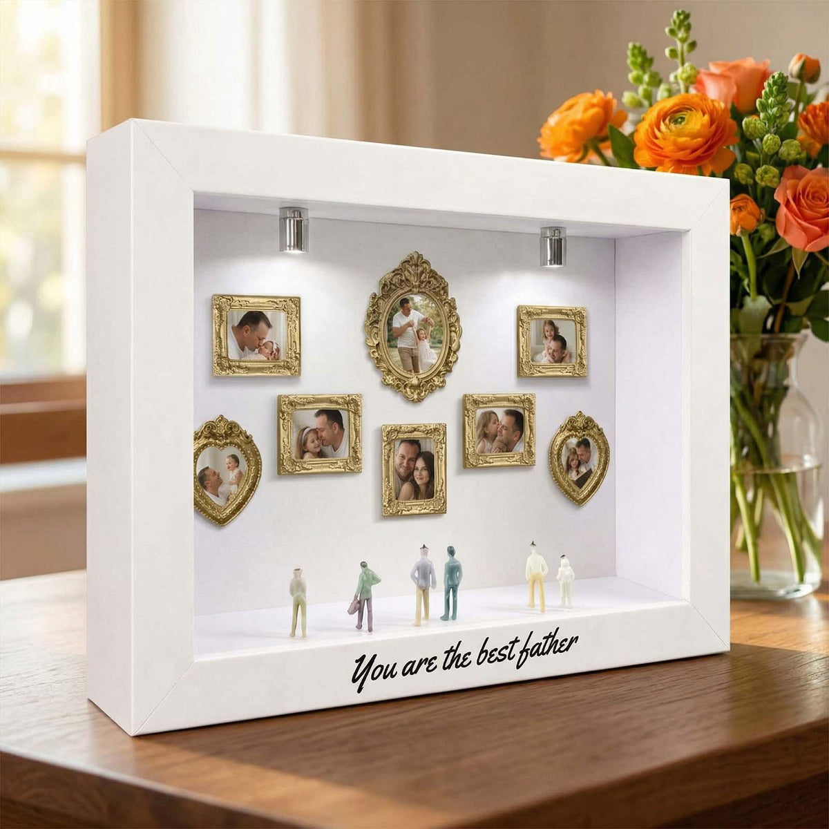 Best Dad Ever – Personalized Mini Museum Box Photo Frame Gift