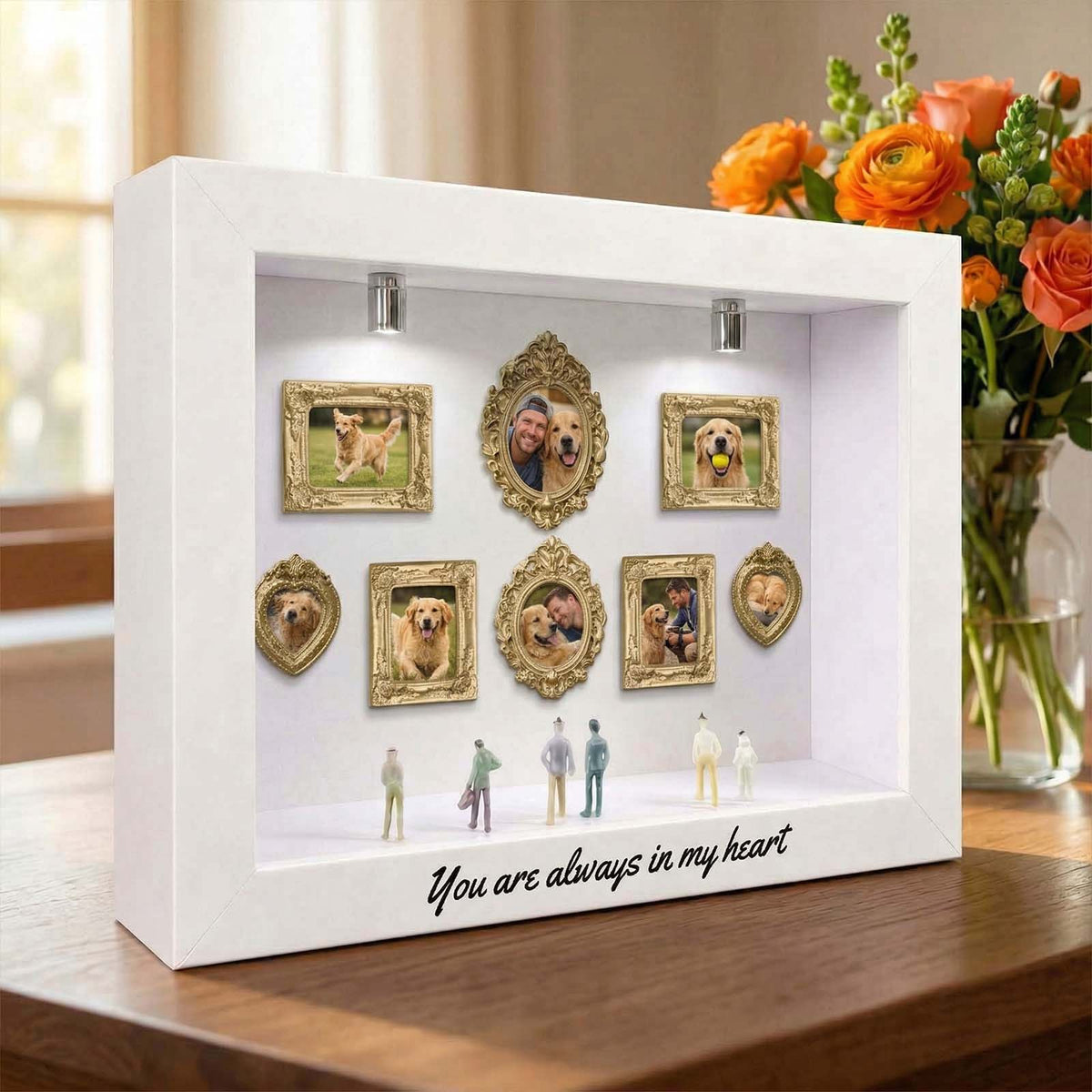 Pet Memorial Gift – Personalized Mini Museum Box Photo Frame for Pet Lovers