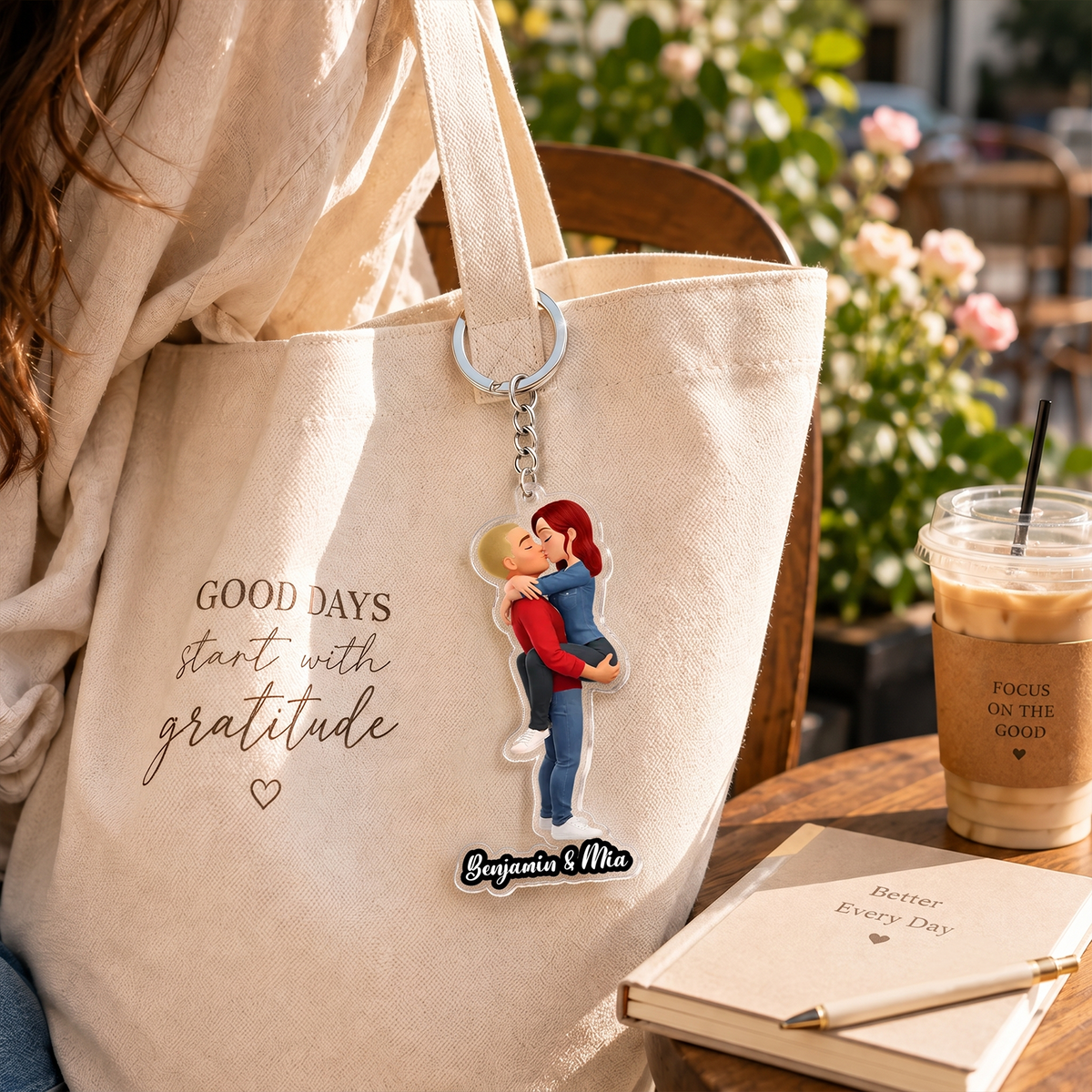 Personalized Couple Acrylic Keychain - A Custom Keepsake of Your Love