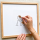 Personalized Baby & Pet Hair Keepsake Frame – Custom Family Portrait with Real Hair, Unique Nursery Gift for Family, Kids