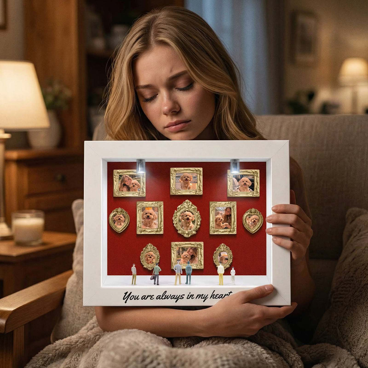 Pet Memorial Gift – Personalized Mini Museum Box Photo Frame for Pet Lovers