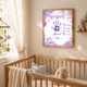 DIY Baby Handprint Keepsake – Custom Baby Name, Birth Details & Handprint Art Kit