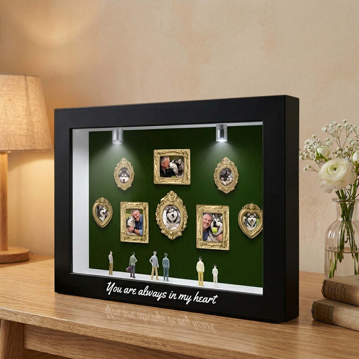 Pet Memorial Gift – Personalized Mini Museum Box Photo Frame for Pet Lovers