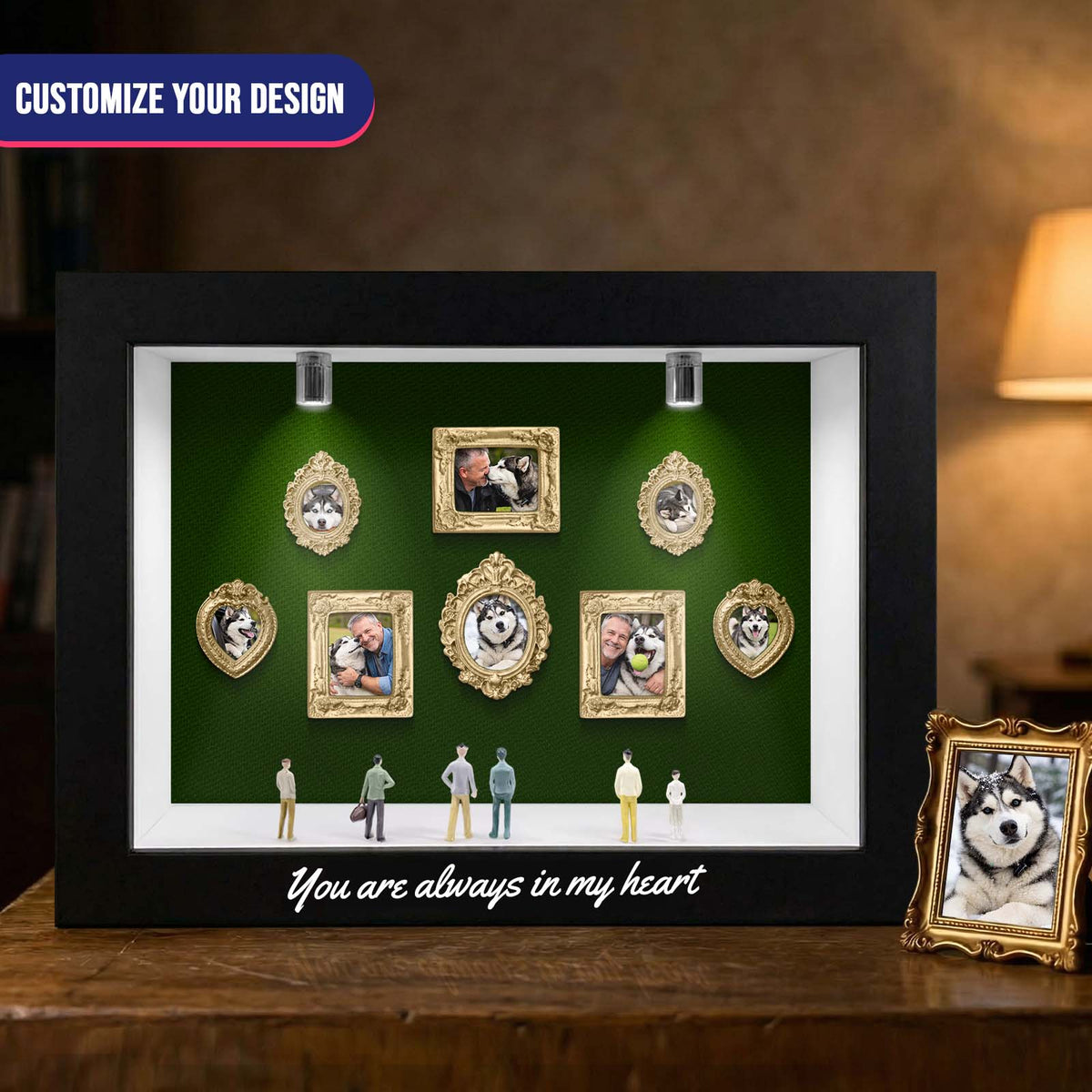Pet Memorial Gift – Personalized Mini Museum Box Photo Frame for Pet Lovers