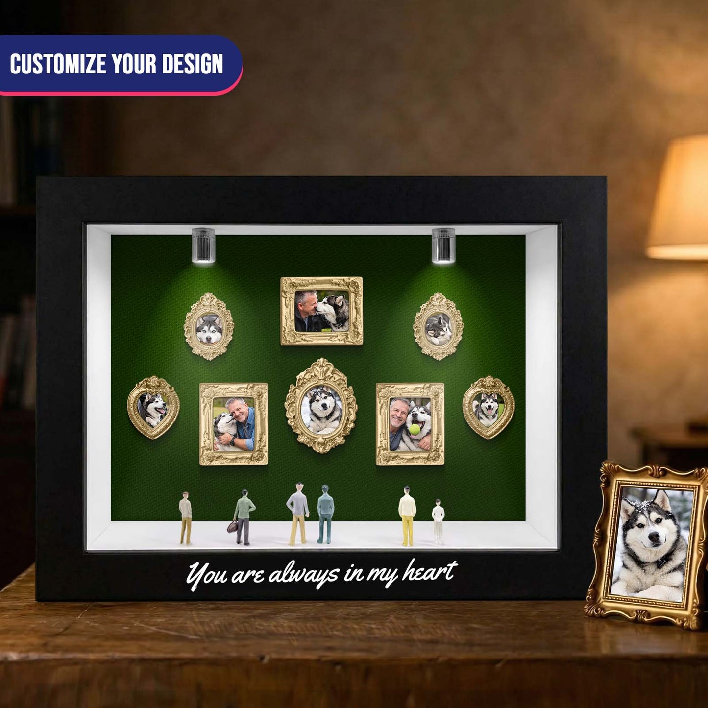 Pet Memorial Gift – Personalized Mini Museum Box Photo Frame for Pet Lovers
