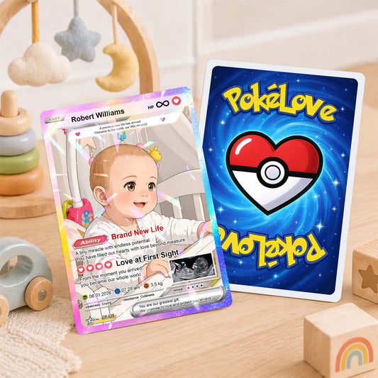Personalized Baby Acrylic Card – Custom Baby Milestone Card & Keepsake