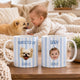 Custom Striped Pet Mug – Personalized Pet & Baby Photo Mug, Family Coffee Mug Gift