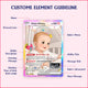 Personalized Baby Acrylic Card – Custom Baby Milestone Card & Keepsake