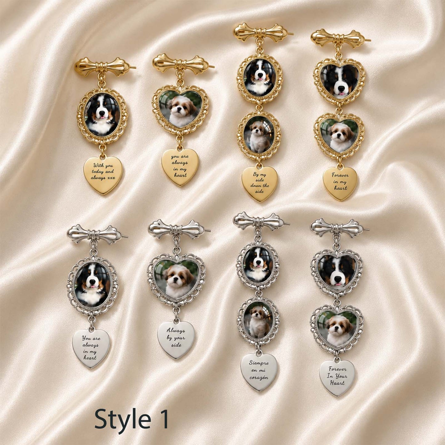 Personalized Memorial Bridal Bouquet Charm – Custom Photo Wedding Keepsake for Loved Ones in Heaven