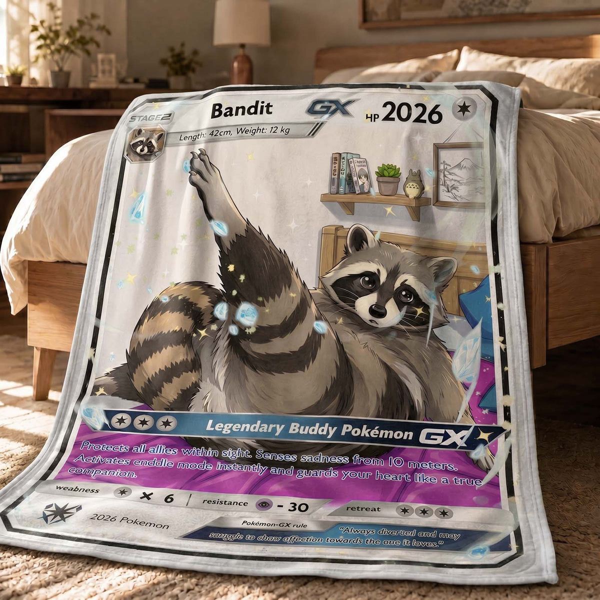 Pokemon Blanket, Personalized Pokemon Gift, Custom Name Blanket for Kids, Boys & Girls, Pokemon Fan Gift