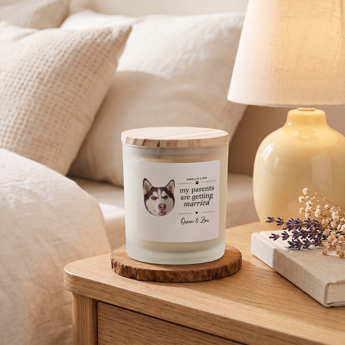 Smells Like My Parents Are Getting Married Candle - Custom Pet Photo Reveal Scented Candle for Couples