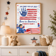 My First 4th of July Baby Handprint Frame - America 250 Keepsake, Patriotic Nursery Decor Gift