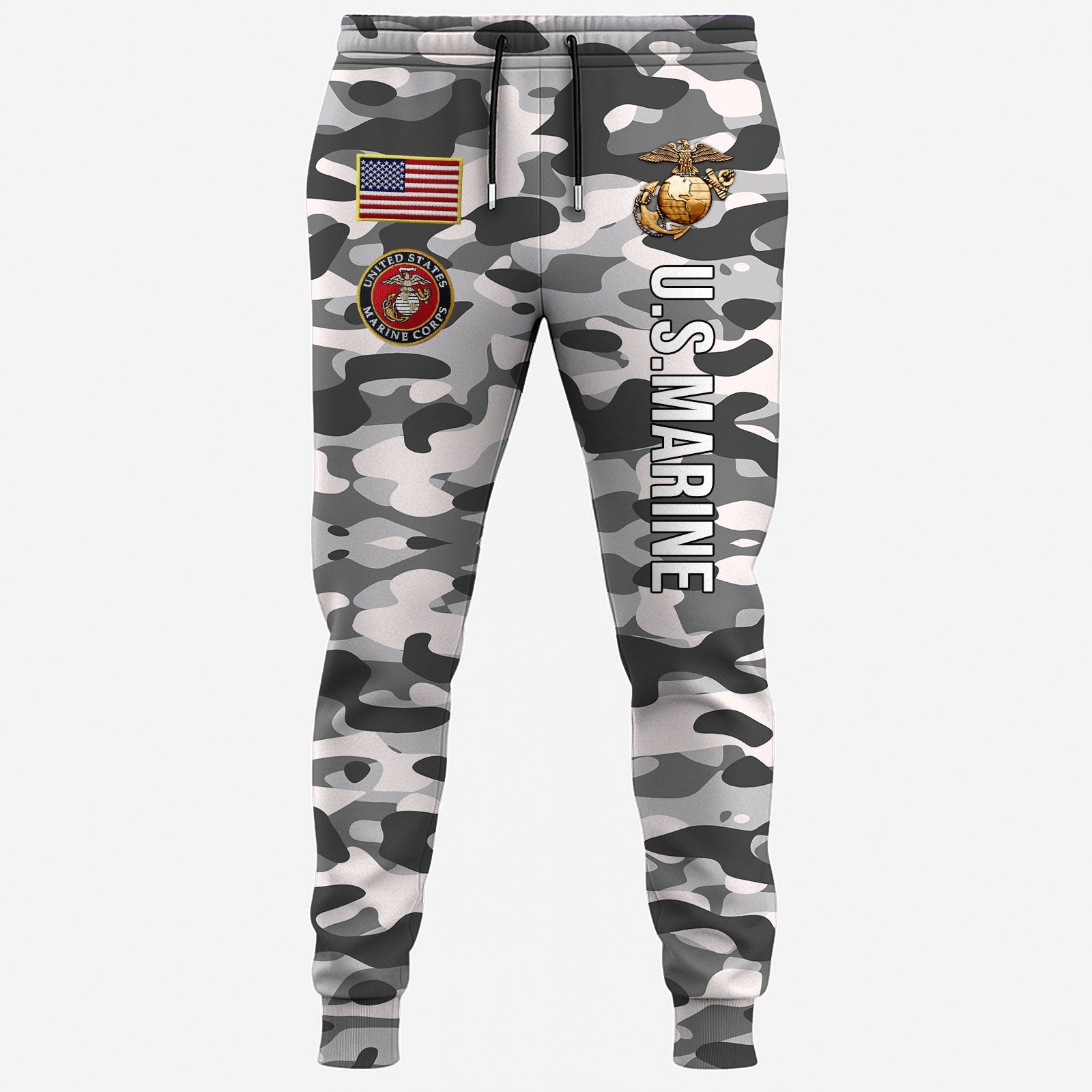 USMC Eagle Veteran Warrior Shirt - Full Print Camouflage