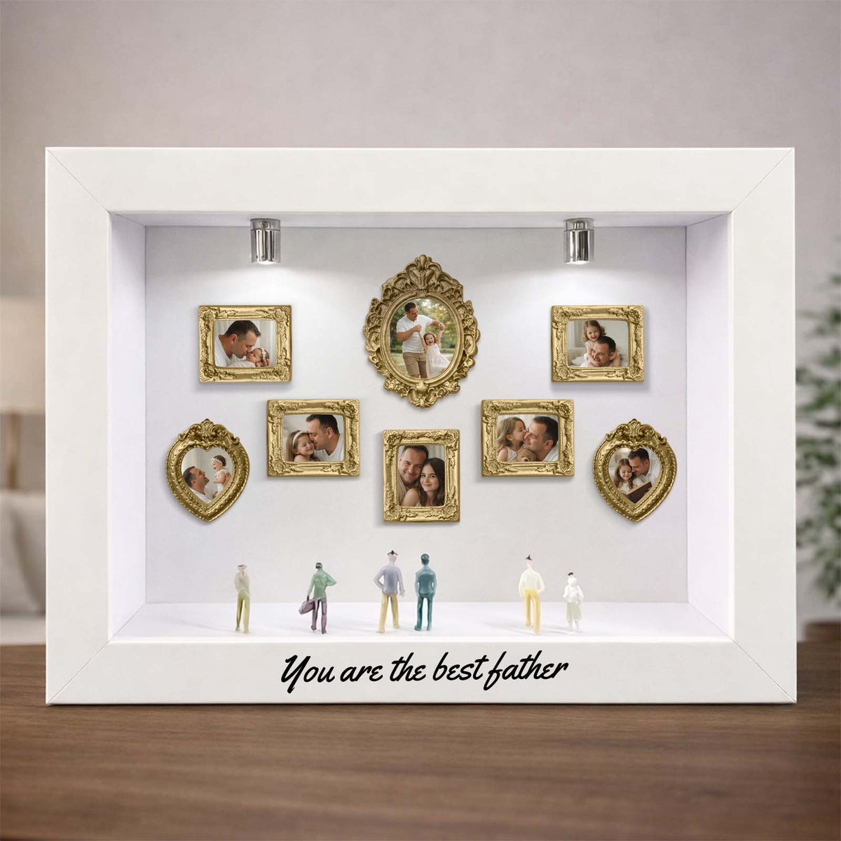 Best Dad Ever – Personalized Mini Museum Box Photo Frame Gift