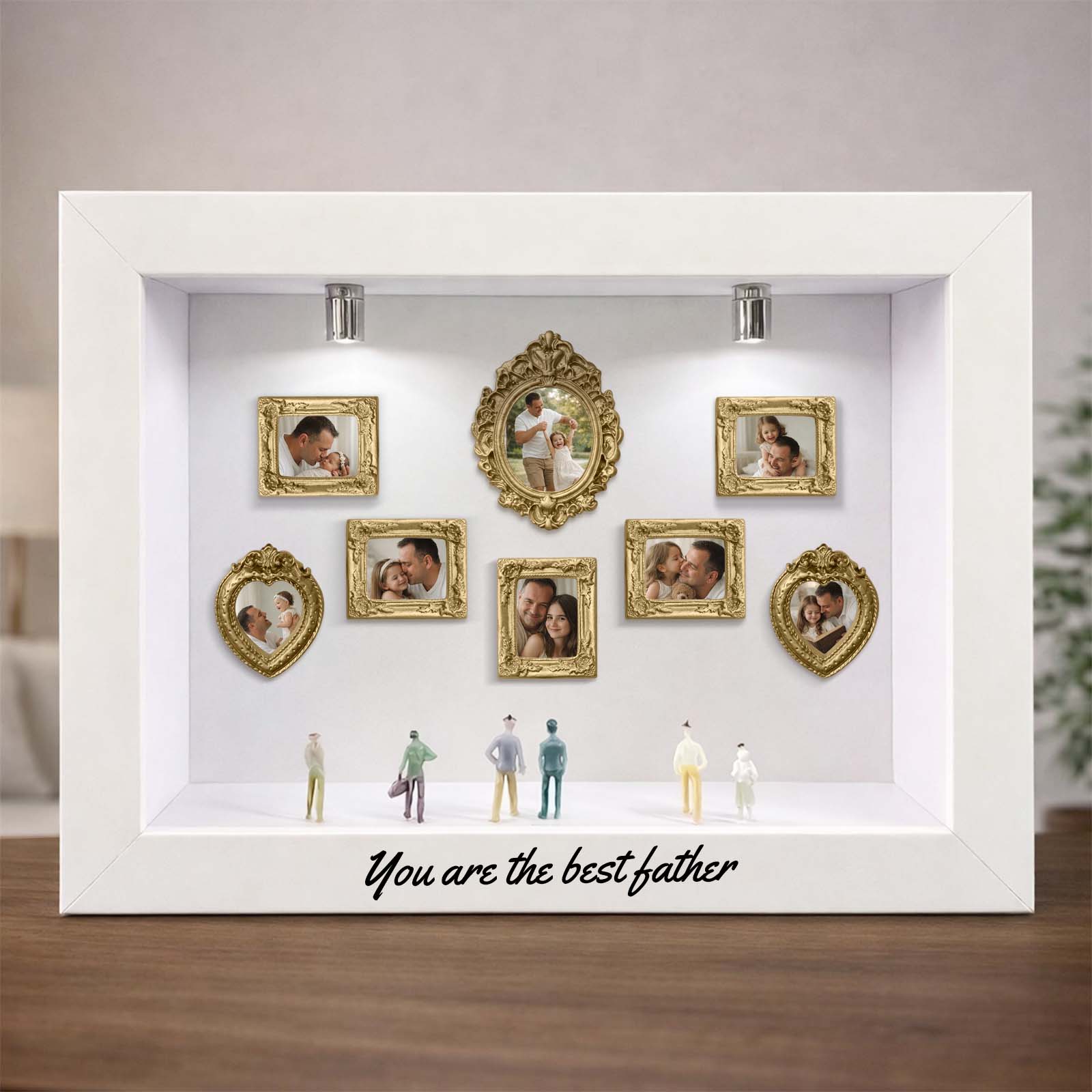 Best Dad Ever – Personalized Mini Museum Box Photo Frame Gift