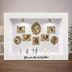 Best Dad Ever – Personalized Mini Museum Box Photo Frame Gift